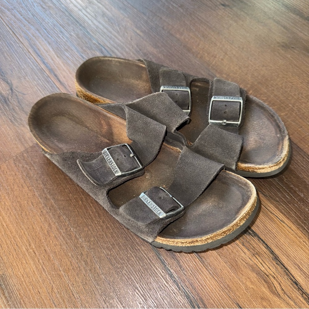 Birkenstock Arizona Black Suede Sandals Size 39